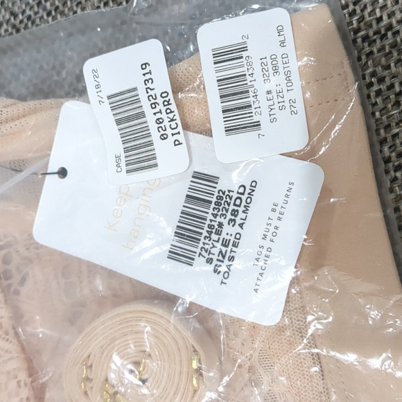 Lively The Lace Strapless bra size 38DD toaated almond NWT - Picture 6 of 7